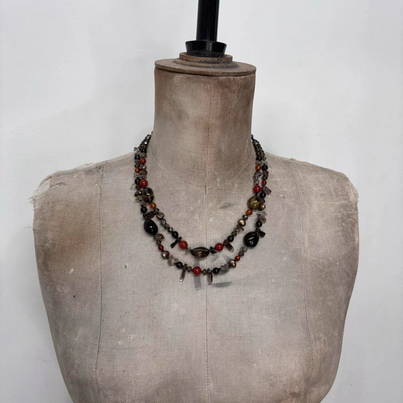 chunky crystal stone necklace