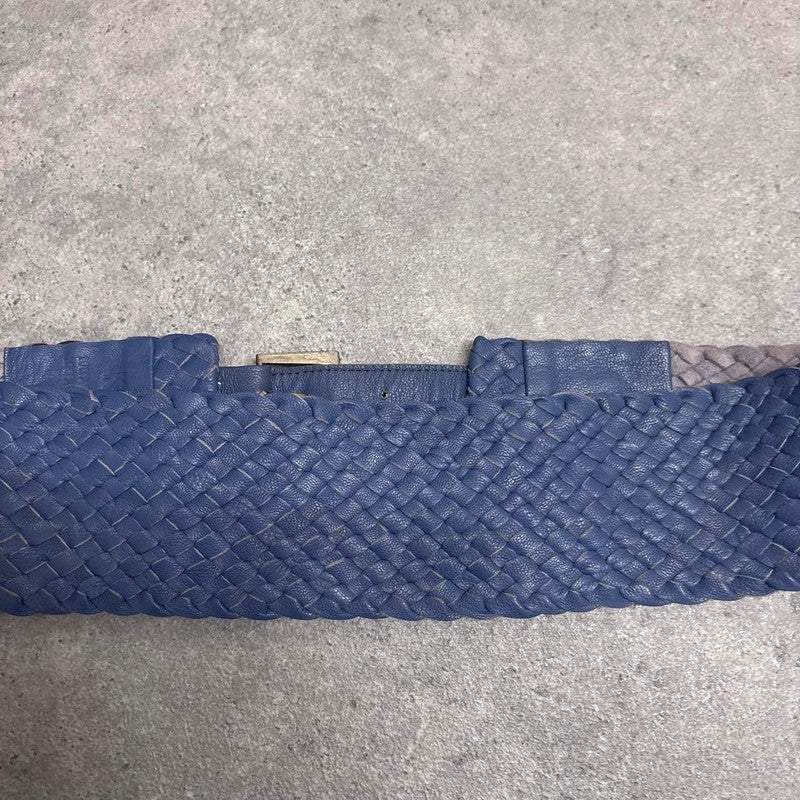 woven leather chunky belt