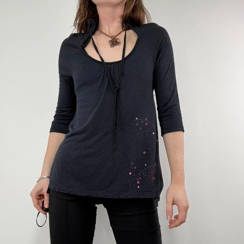 pinstripe draped floaty Cop Copine summer blouse