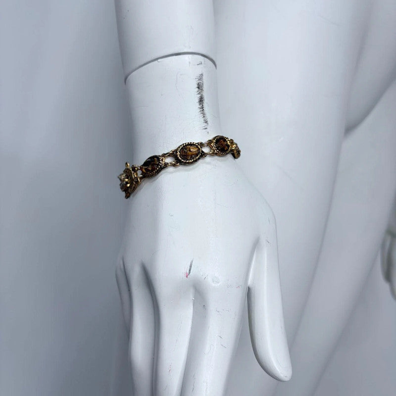 chunky gemstone baroque bracelet