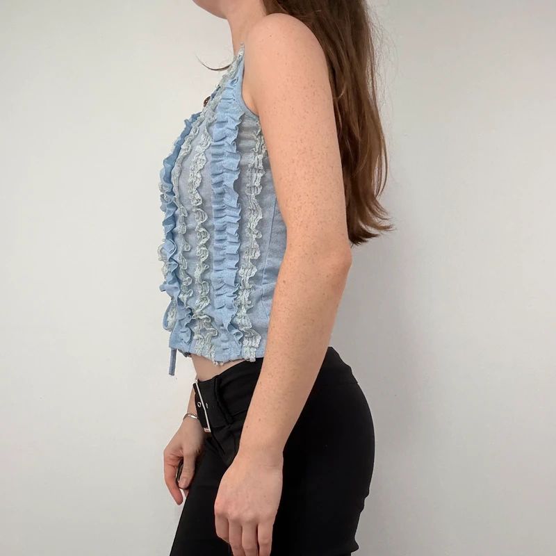 Ruffle Lace Coquette Vest