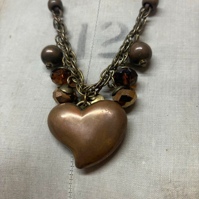chunky oversized heart necklace