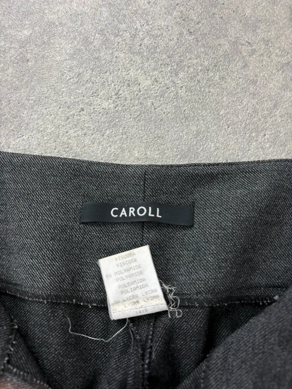 Grey thick waistband flared trousers