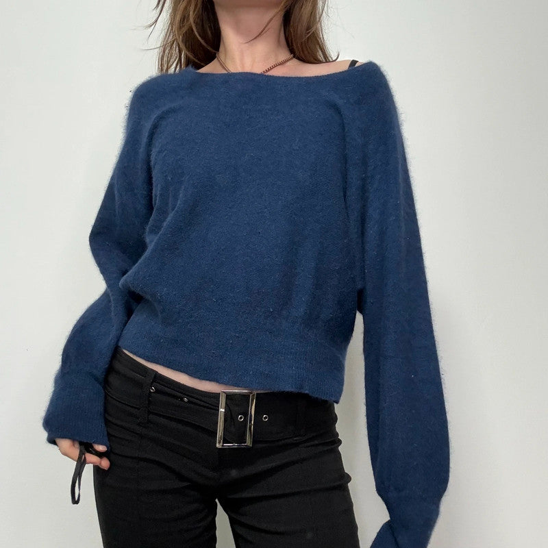 angora knitted slouchy batwing jumper