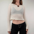 Lace Textured Ruffle Top