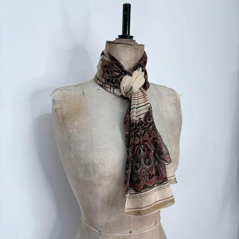 paisley semi-sheer scarf