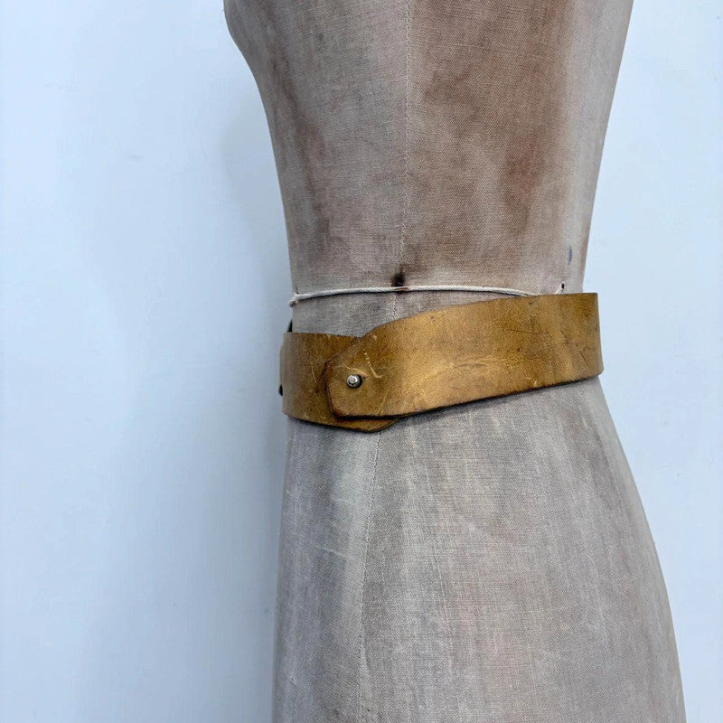 tan leather twist belt
