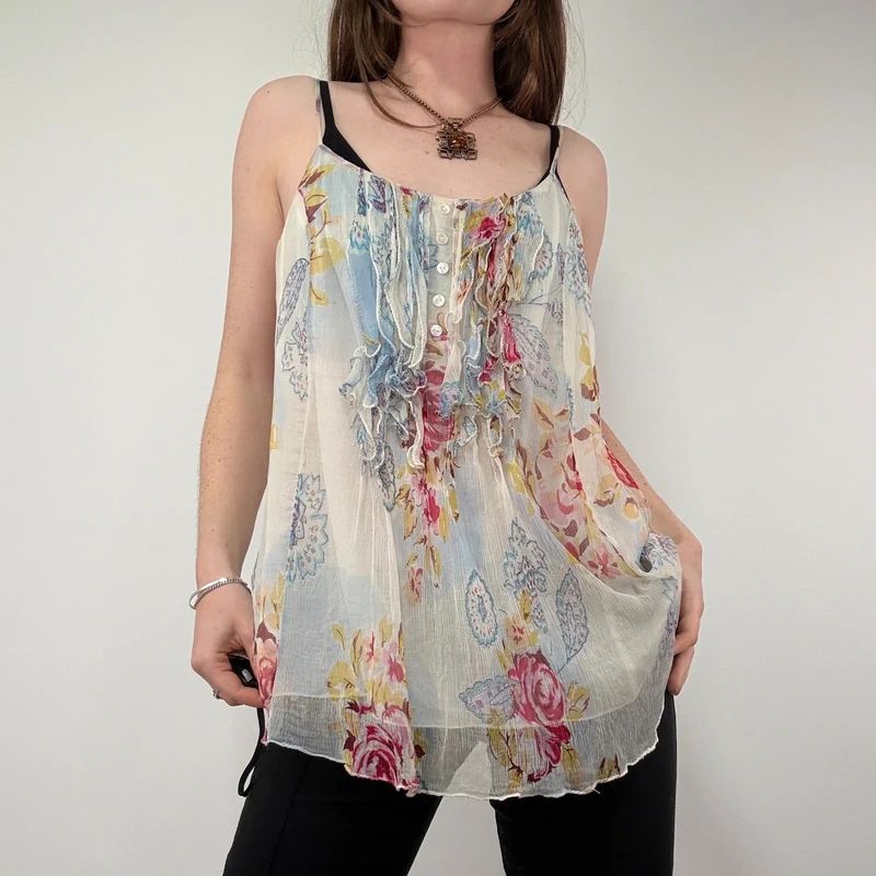 Floaty Fairy Sheer Silk Cami Vest