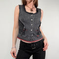 distressed structured utility vest