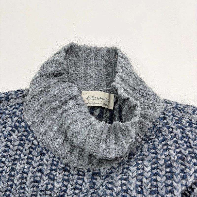 chunky knit cropped puff jumper