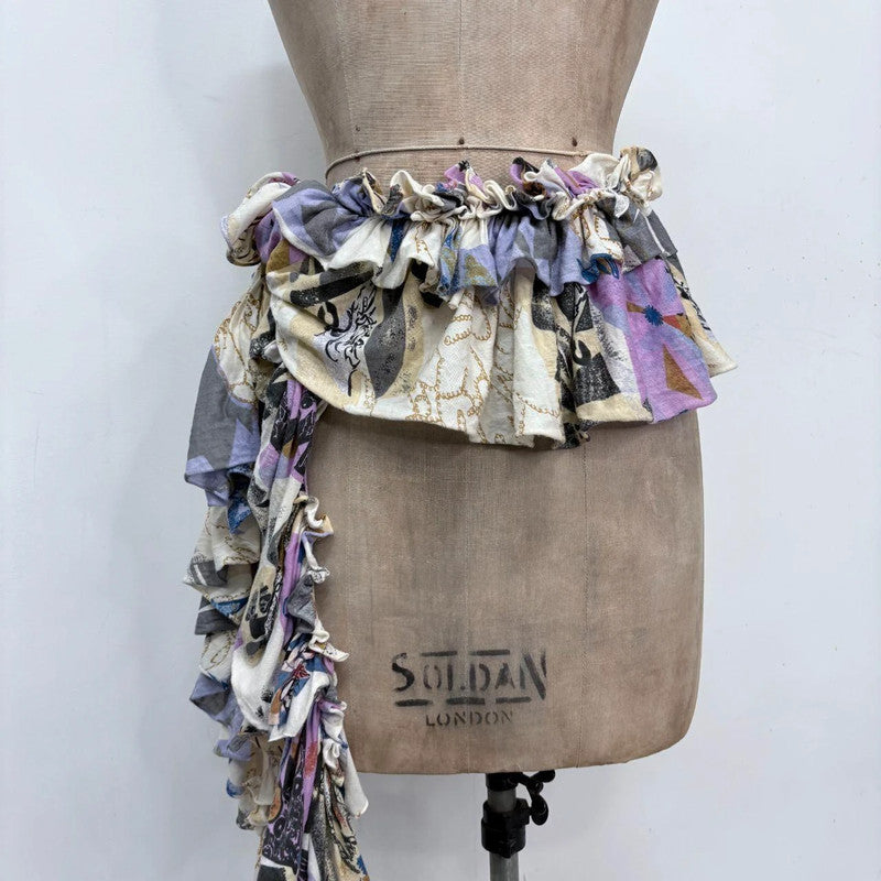 scarf gathered ruffle grunge scarf blouse