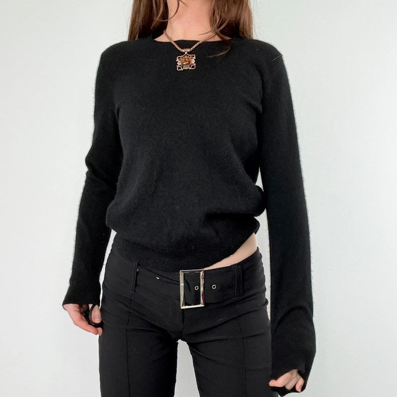 Black slouchy 100% cashmere jumper