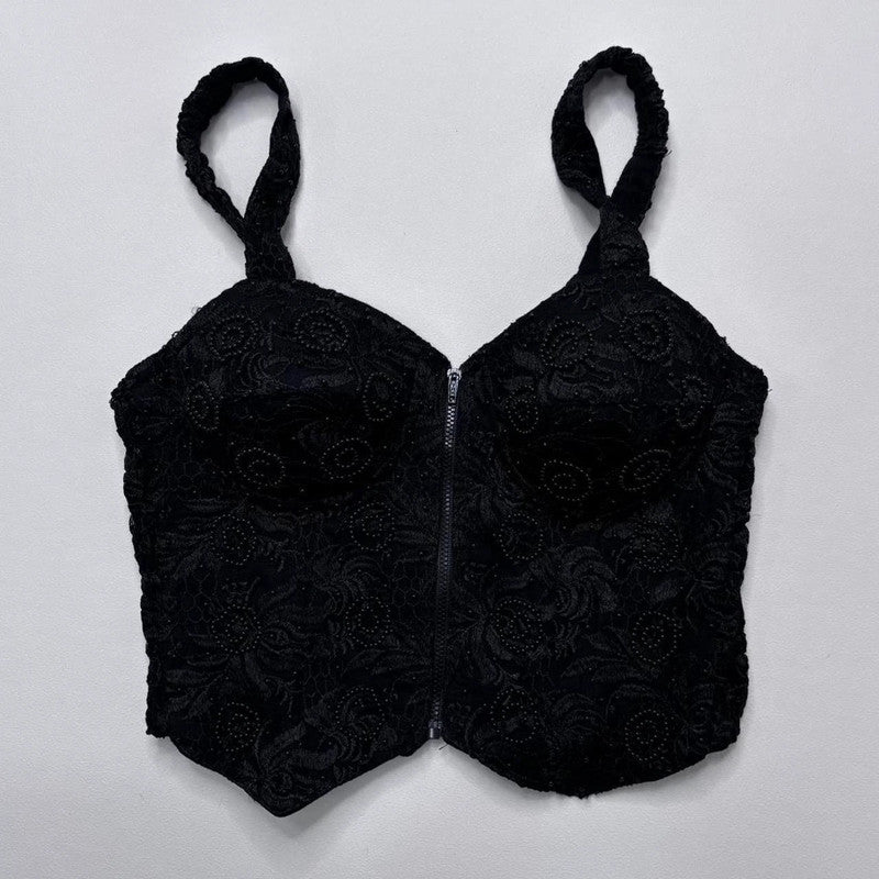 beaded gothic corset vest