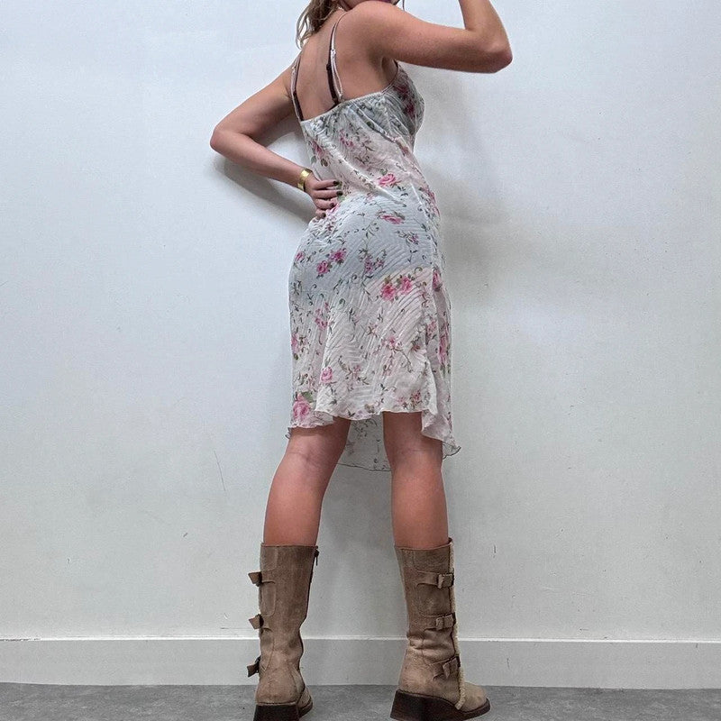 sheer vintage floral slip dress