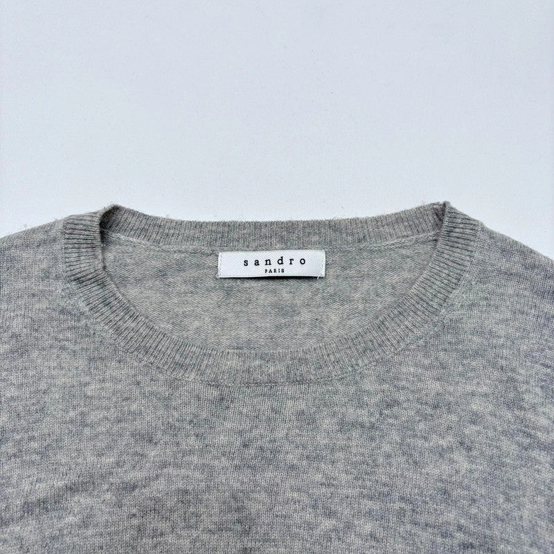 grey cashmere layered jumper