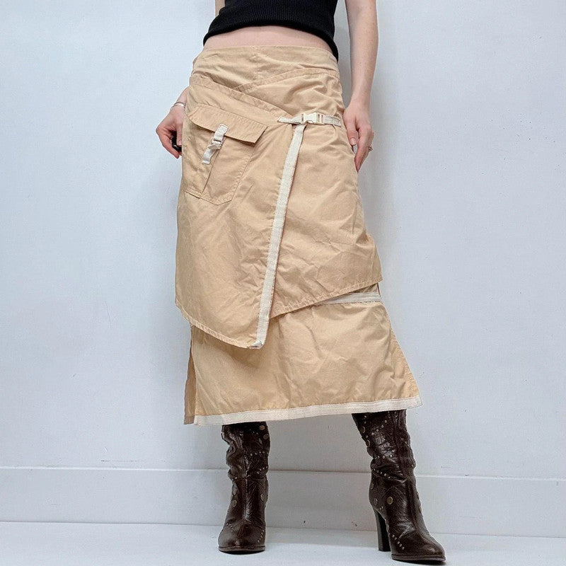 tan asymmetric utility skirt