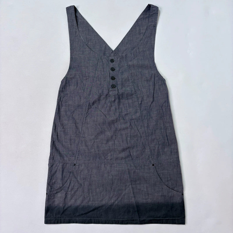 Diesel grey denim pinafore dress