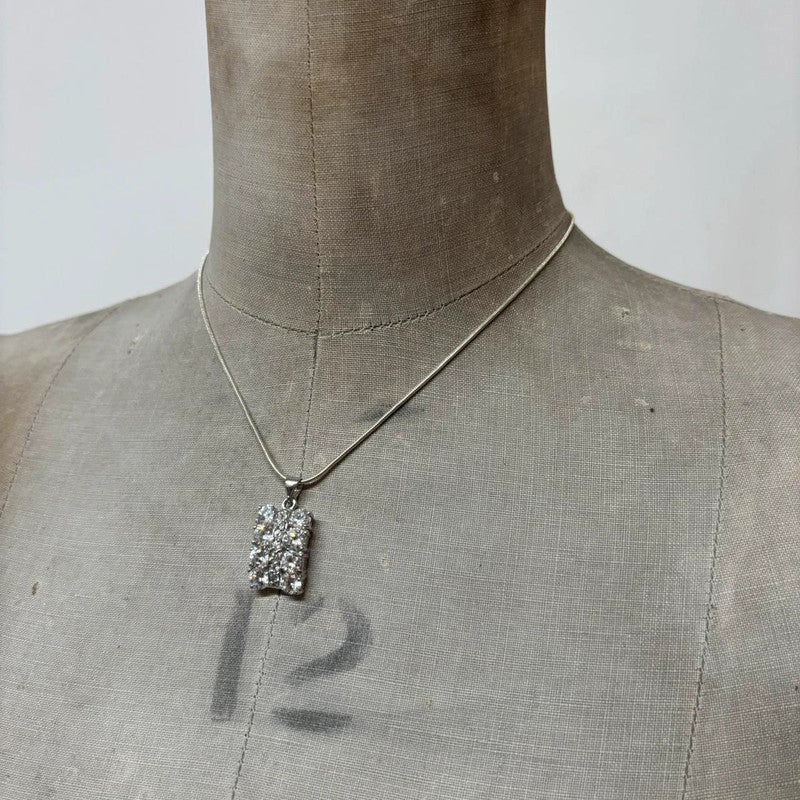 coquette gemstone diamante necklace