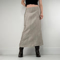 Massimo Dutti flared aline minimalist slit skirt