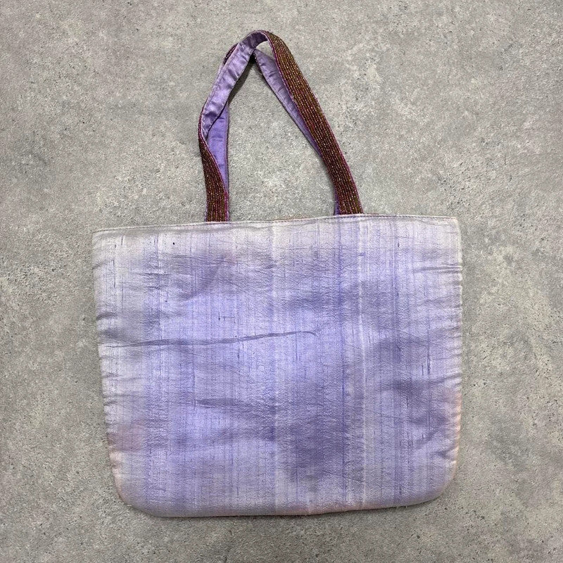beaded patterned boho tote bag