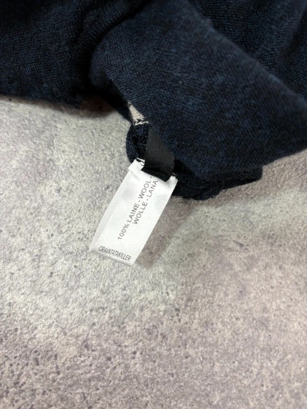 Marithé + François Girbaud navy wool knitted puff dress