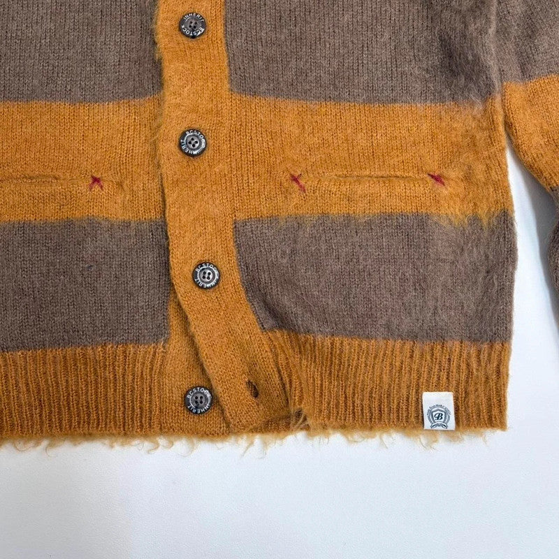 mohair stripped slouchy cardigan