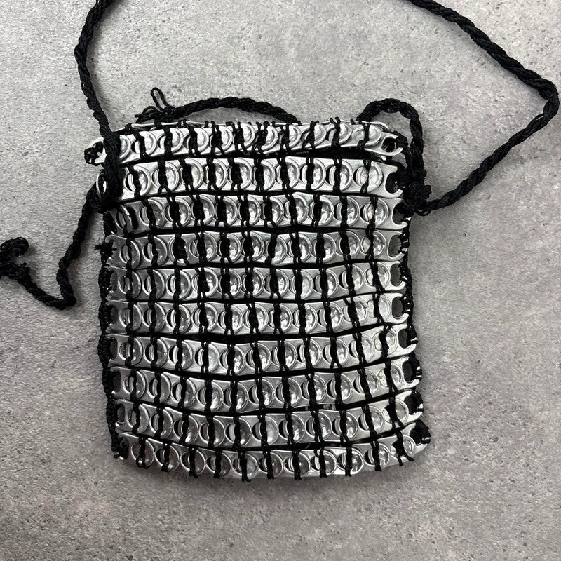 Vintage metallic can tab pouch bag