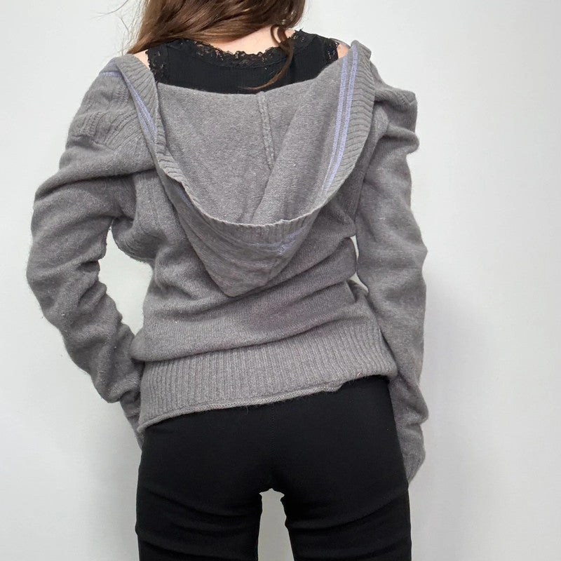grey cashmere slouchy jumper