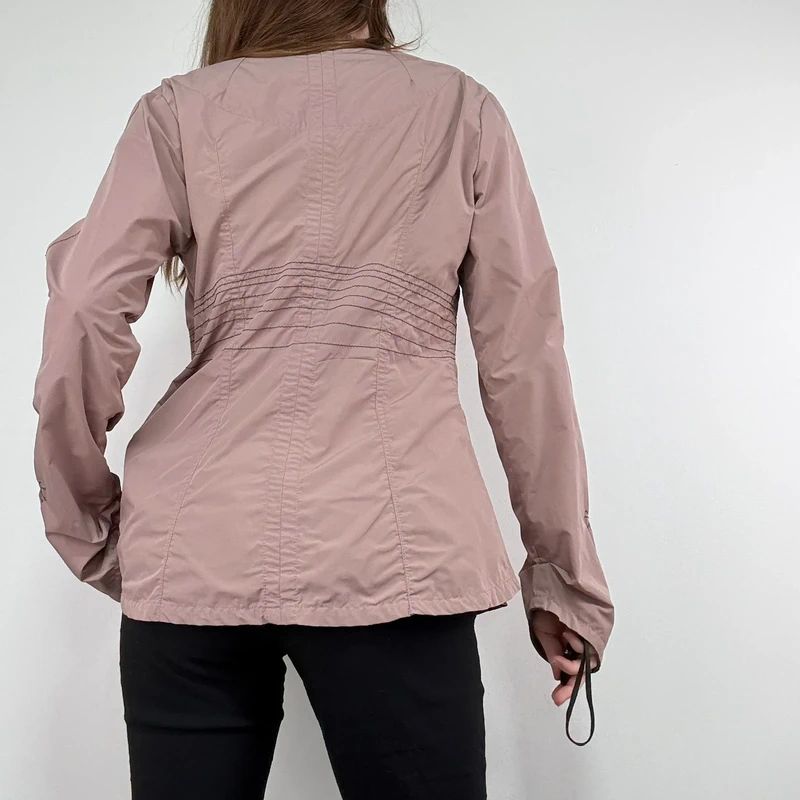 pink structured flared engineered shirt