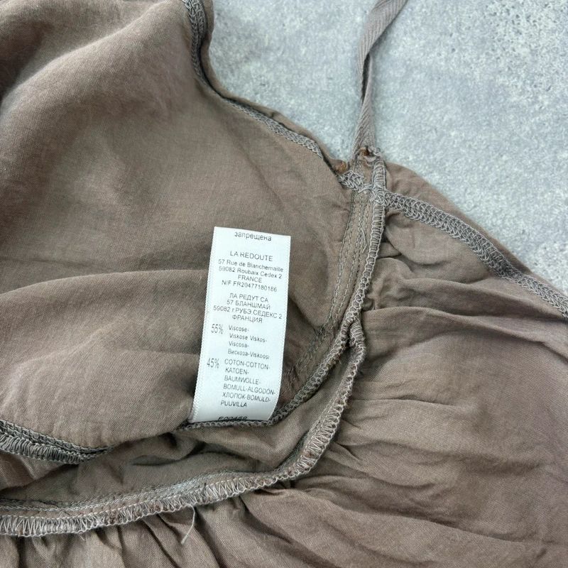 khaki brown draped slouchy asymmetric vest