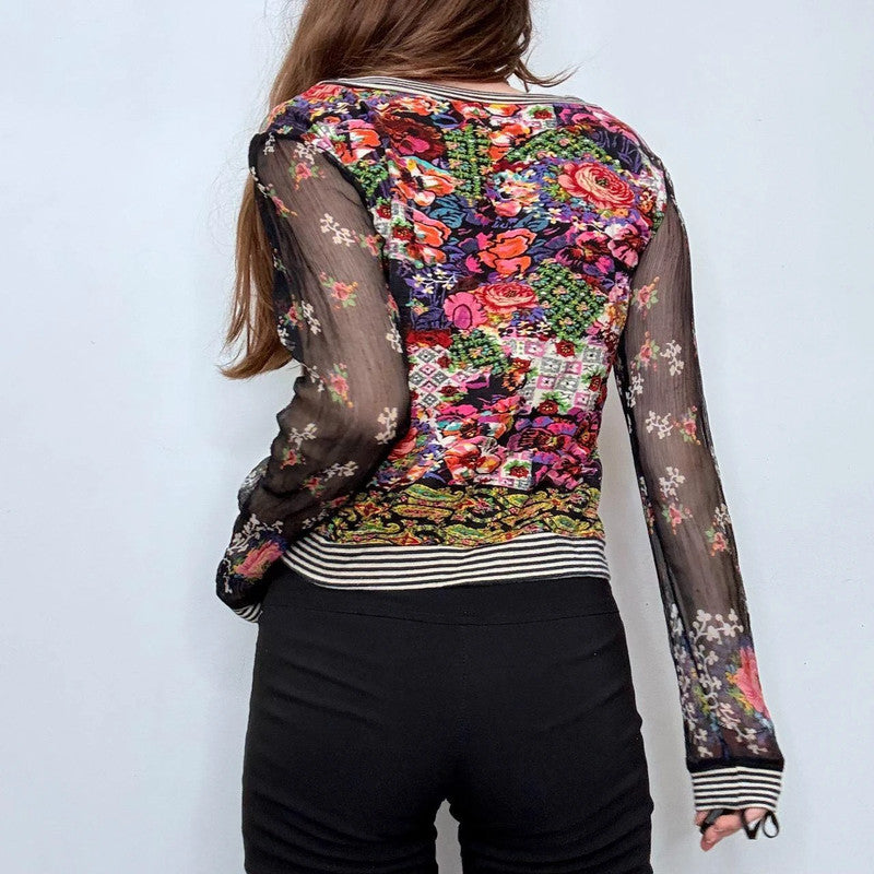 graphic floral boho shirt