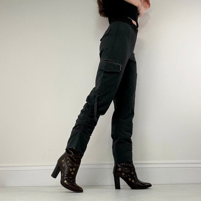 Cop Copine grey low rise gathered suit pants