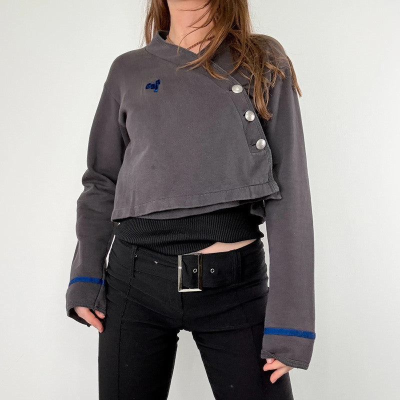 Cop Copine cropped asymmetric jacket