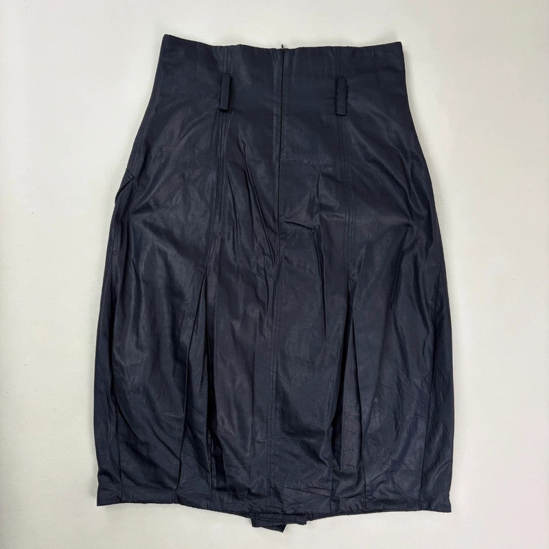 Sarah Pacini navy trench pleated skirt