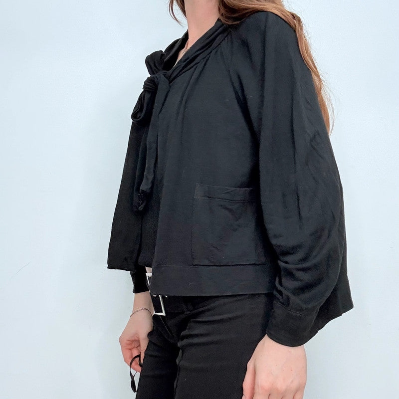 Cop Copine black flared hooded jacket