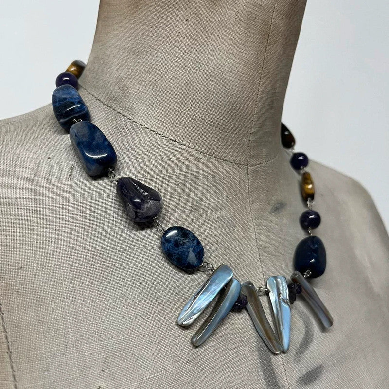 Chunky crystal gemstone necklace