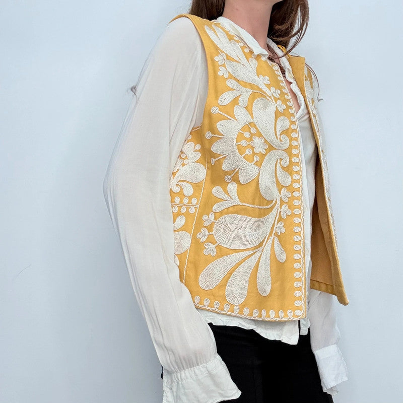 embroidered boho hippy waistcoat