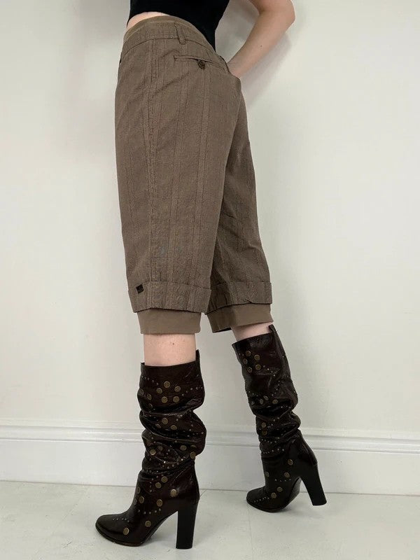 Cop Copine brown cropped capri pants