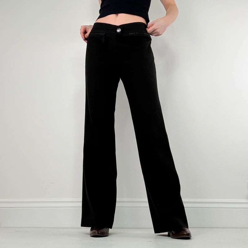 Black Cop Copine stretch waistband trouser