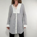 pinstripe cotton long shirt