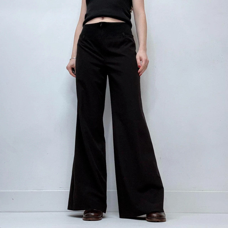 black flared Cop Copine suit trousers