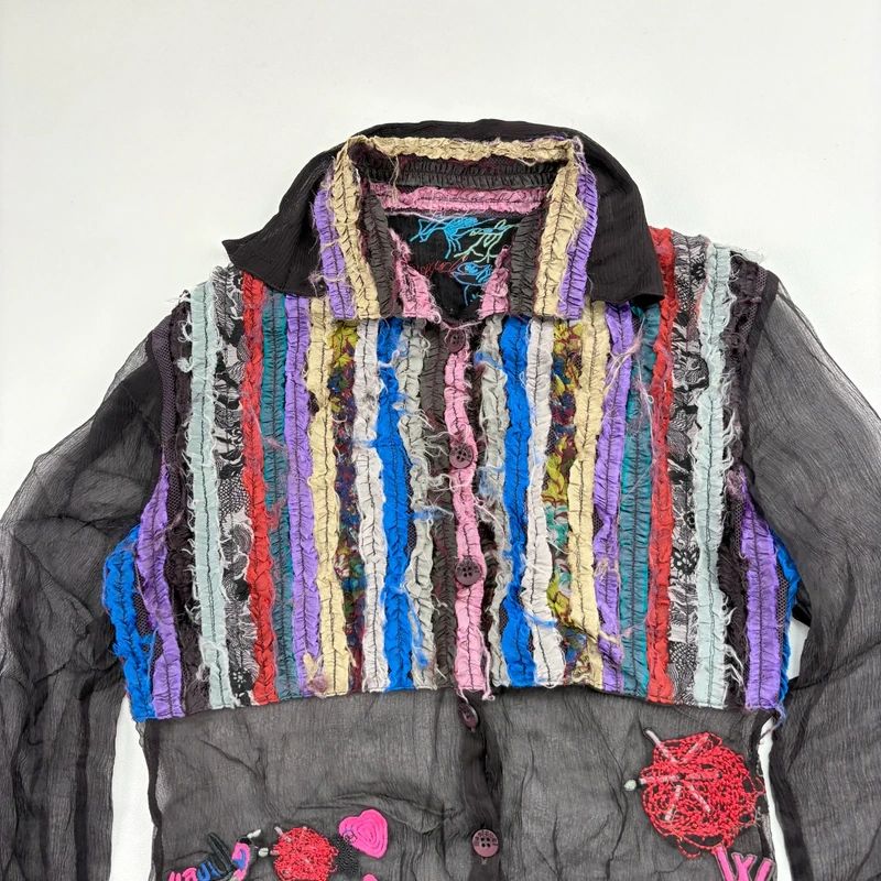 Desigual embroidered Sheer Shirt