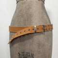 studded canvas metal belt