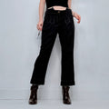 black cop copine pleated trousers