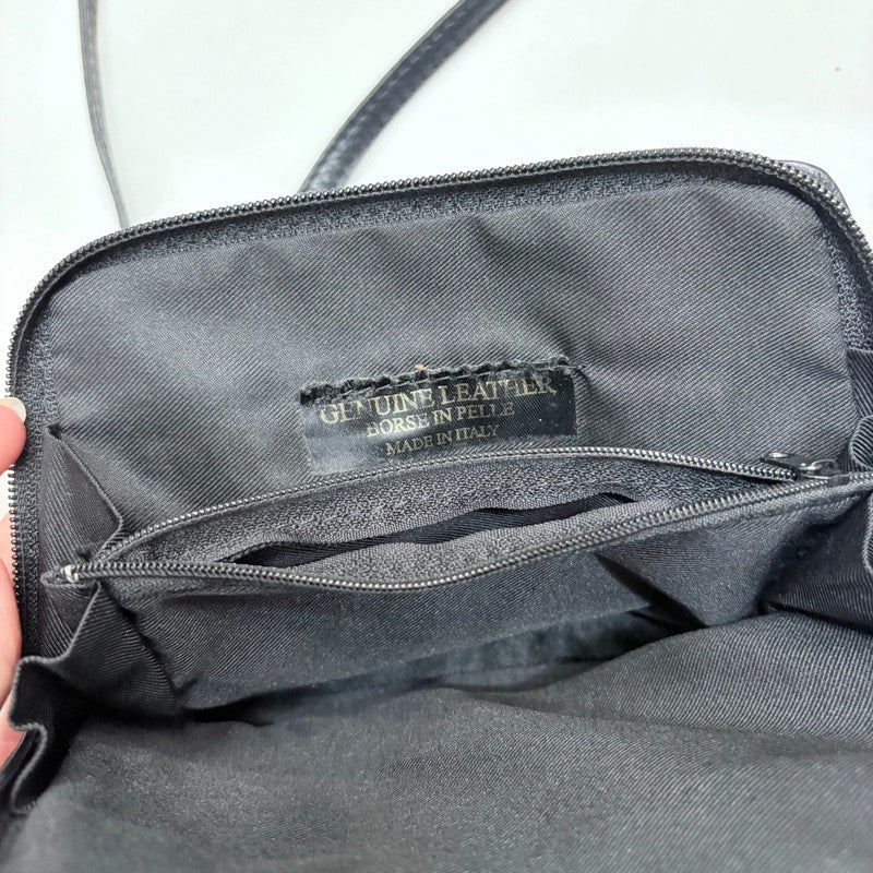 cowhide pony fur crossbody bag