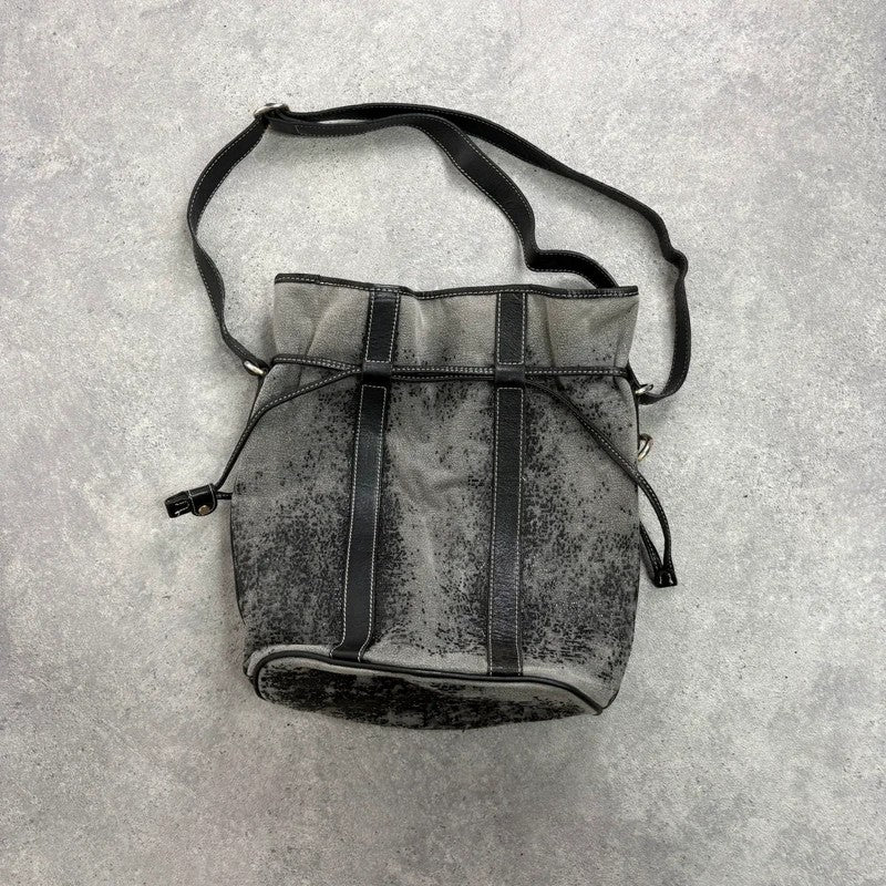 Vintage Lancel distressed leather Bucket bag