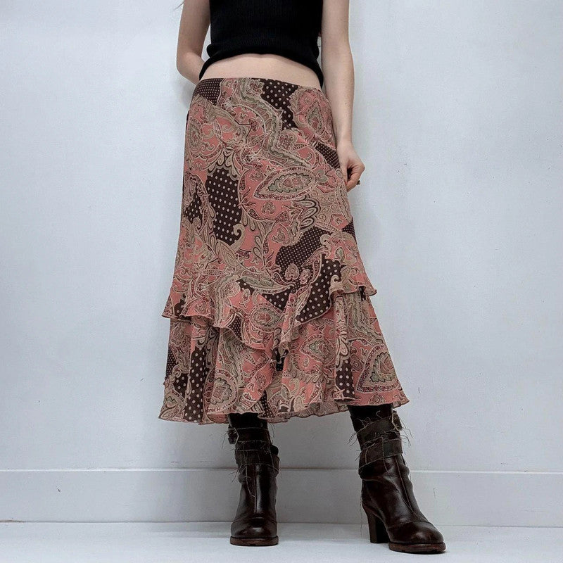 sheer ruffle asymmetric fairy skirt