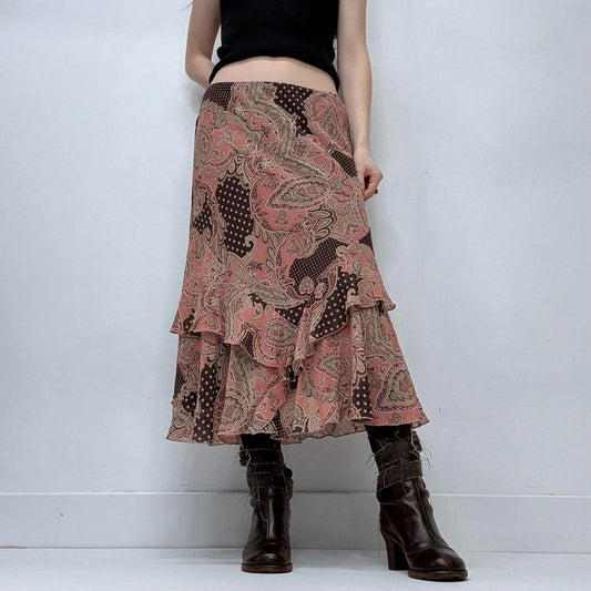 sheer ruffle asymmetric fairy skirt