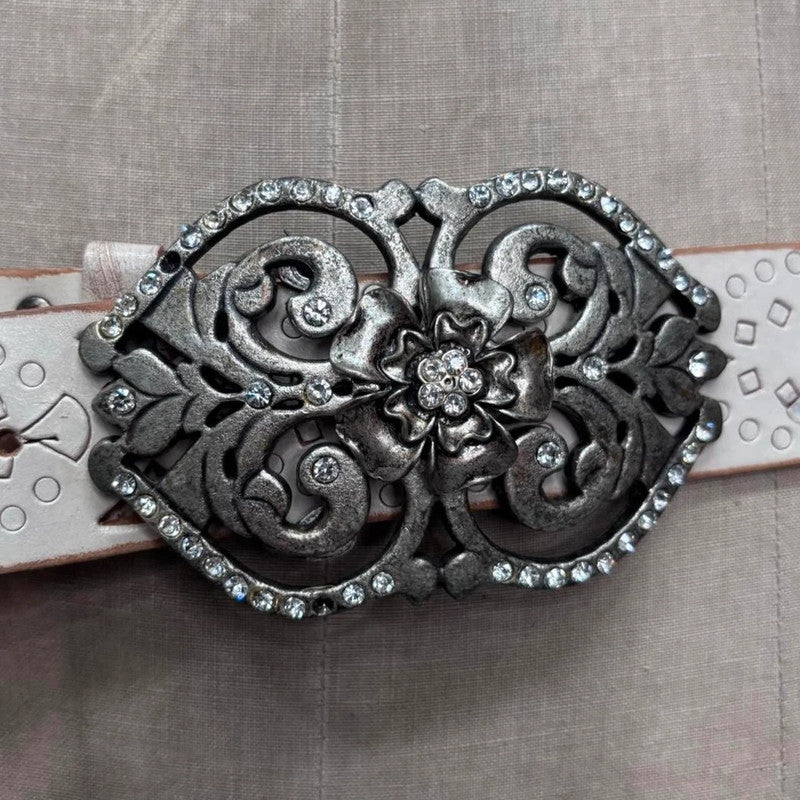 leather studded distressed belt