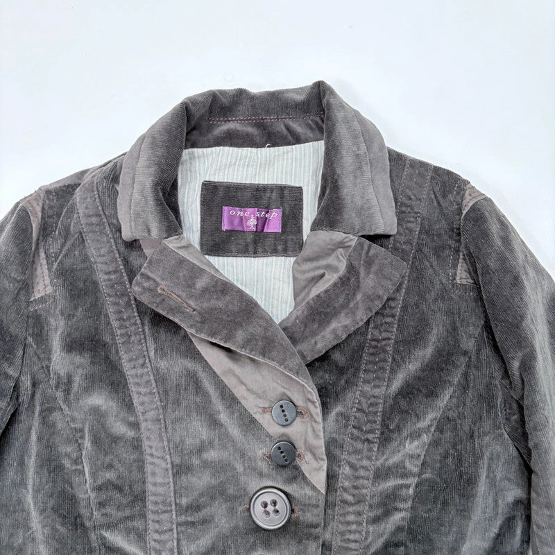 flared asymmetric military jacket